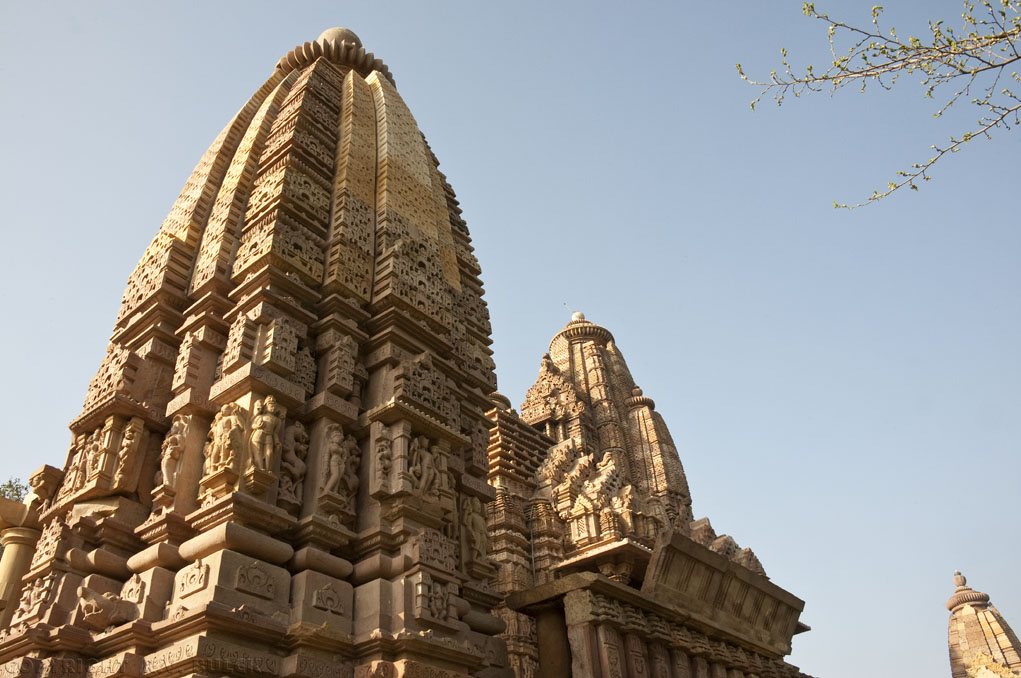 Sikhara of the secondary shrine of Lakshmana temple, Khajuraho, Madhya Pradesh